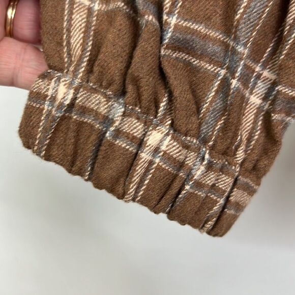 Hotouch Brown Plaid Button front flannel shirt NWT size medium - Picture 9 of 11
